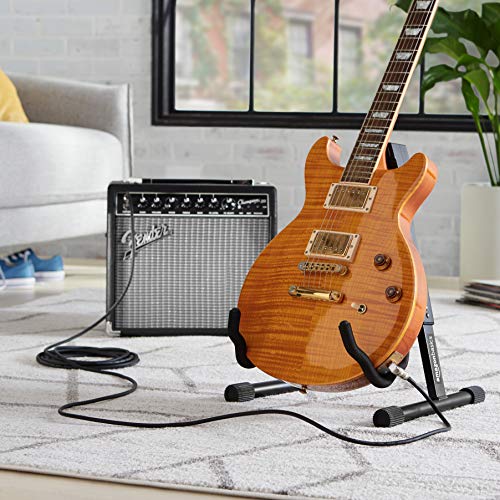 Amazon Basics 1/4 Inch Right-Angle Instrument Cable - 20 Foot (Black) #TOP4