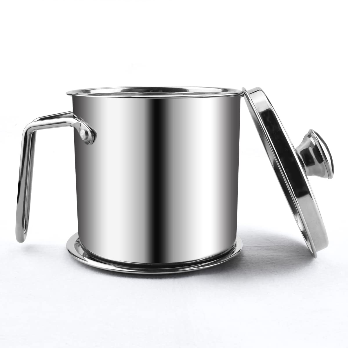 Grease Container Kitchen Oil Storage Can Container Can 1.4L / 49 oz Cooking Oil Container with Removable Filter Oil Can Strainer Steel Grease Strainer for Storing Frying Oil Cooking Grease