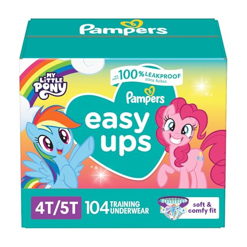Image of Pampers Training Pants - Easy Ups Girls & Boys - Size 4T-5T, 104 Count, My Little Pony Potty Underwear (Packaging May Vary)