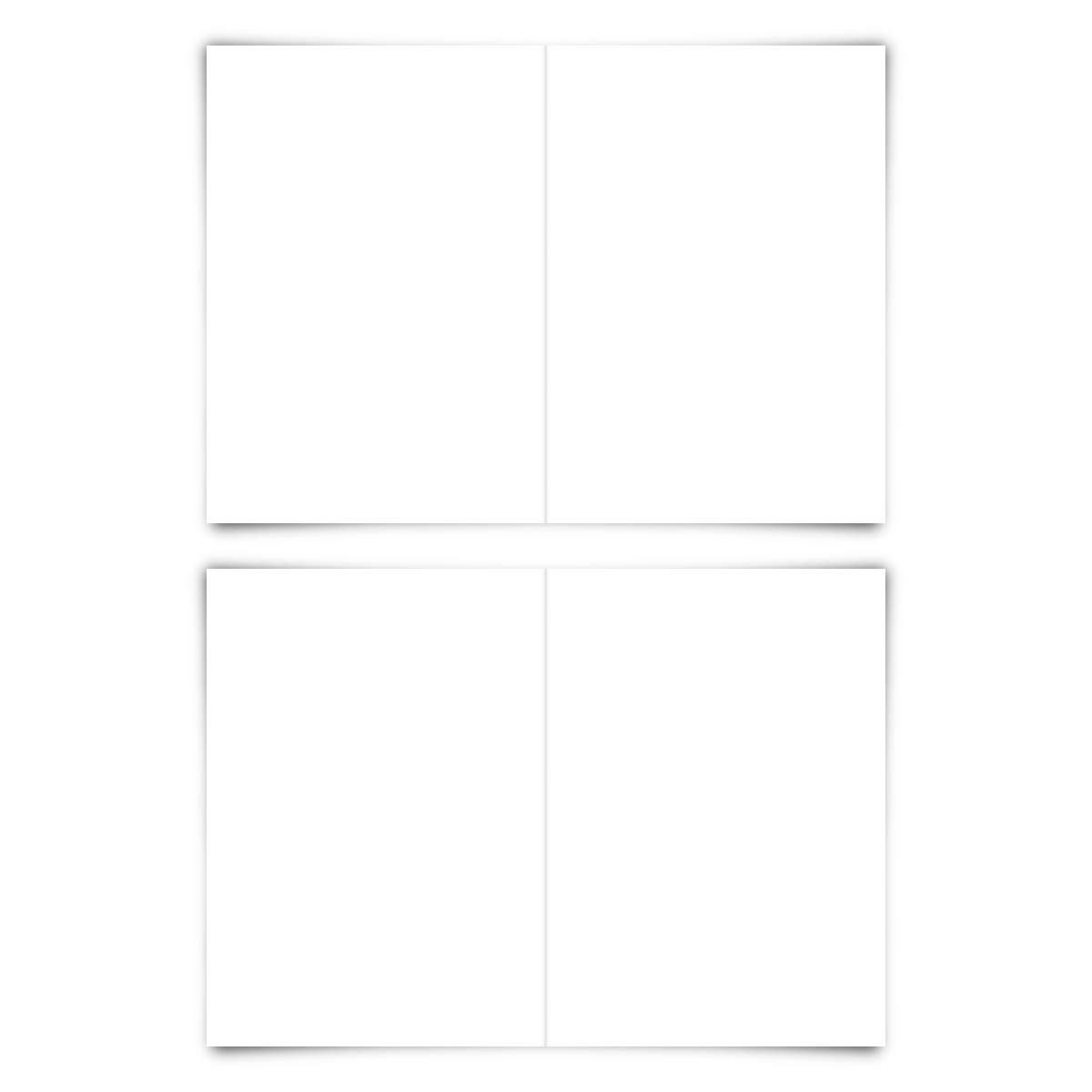100 Blanko Klappkarten DIN A5 hoch 210x148mm Bilderdruckpapier 300g/qm Set Papier wählbar