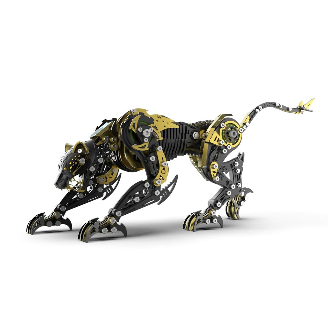506PCS 3D Metal Puzzle Steampunk Mechanical Model Kit, Leopard Hunter DIY Assembly Model for Collectors, Desktop Display, Home Decor & Creative Adult Gifts