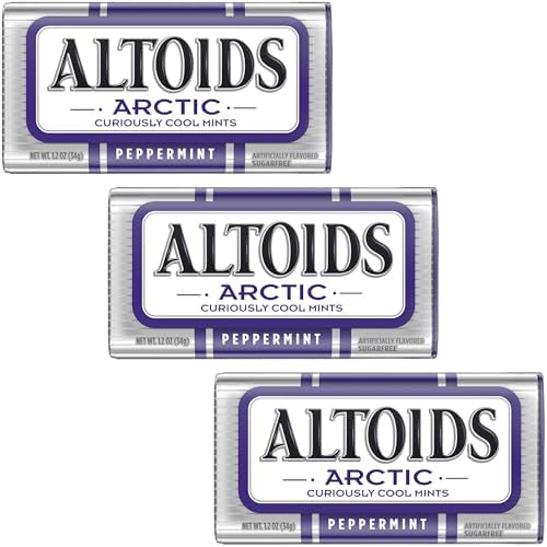 The Hampton Candy Company Altoids Peppermint Mints, 1.2 Ounce Each (3 Pack, 3.6 Ounce Total)