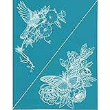 Utilisation reproductible: pochoirs ont un adhésif qui aide empêcher la de saigner. pochoirs sont réutilisables et lavables.Il est possible de fonctionner différentes surfaces utilisant de l'acrylique.