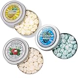 Sour Drops - Small Batch Assorted Fruit Sours - 3 Flavor Variety Mix - No Artificial Dyes, Vegan & Gluten Free - 3 Gift Tins (100g Each)