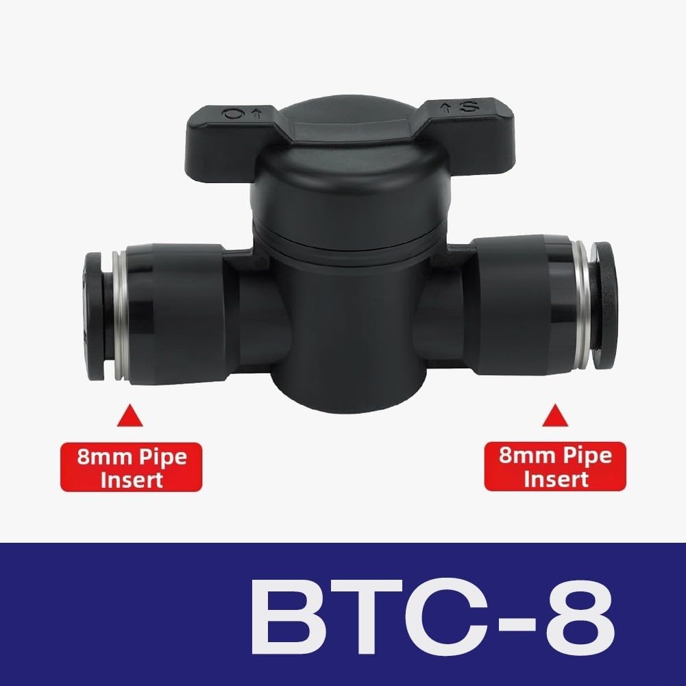Válvula de Bola Neumática BUC10 10mm para Control de Aire, Conector para rápido Push to Connect, para racor para Manguera PU PA para pe PVC, 0-1 MPa(14)