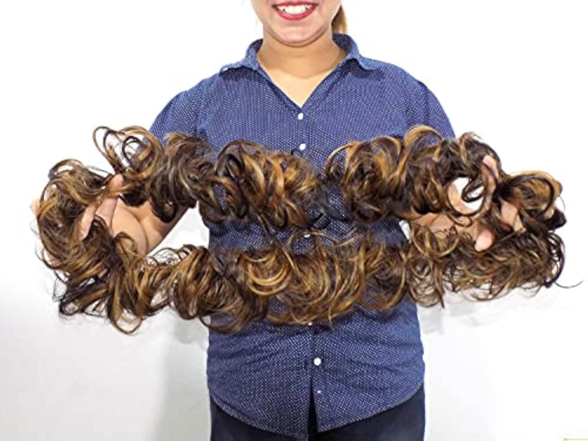 Messy Frill Hair Extensions for Ponytail and Bun Juda Maker