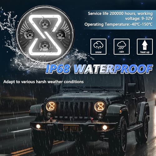 Phare LED de voiture 7 pouces pour remplacer vos feux ternes - 7