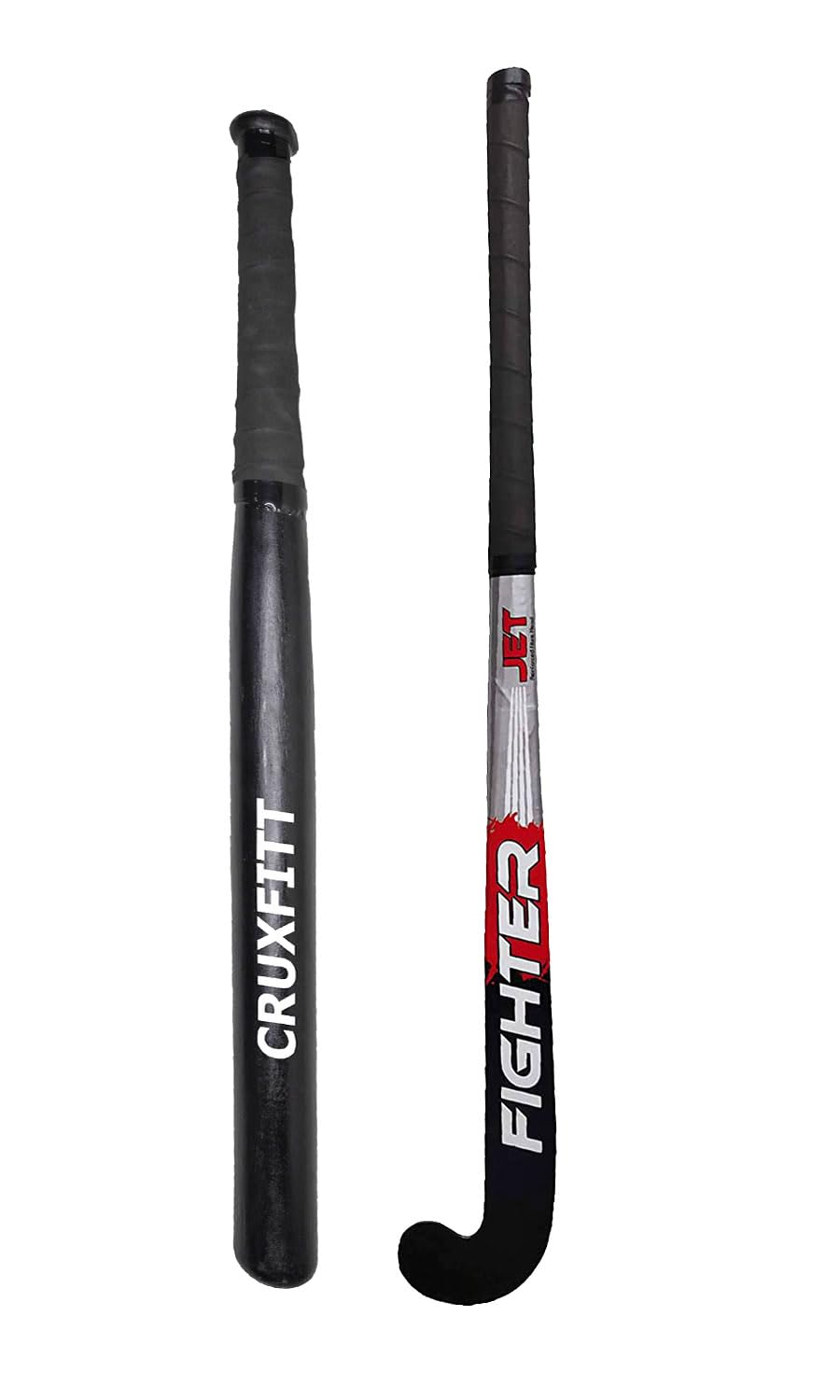 APOLESTAR Solid Wooden Basebat Combo with Hockey Stick for Men/Women/Boy and Girls for Practice and Also use for Self Defence Wooden Hockey Stick - 36 inch