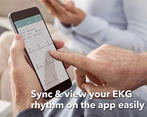 EMAY Portable EKG Monitor | Wireless EKG Monitoring Device with iOS & Android App | Personal ECG Rhythm & Heart Rate Monitor for Home Use | Works with Smartphone and PC