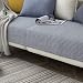 QSCV Baumwolle Sofabezug,Faux Baumwolle Anti-Slip Sofahusse Für Haustier Hunde,Einfarbig Sofaschoner Beschützer Für L-fürm Couchbezug-Grau 1 70 * 150cm