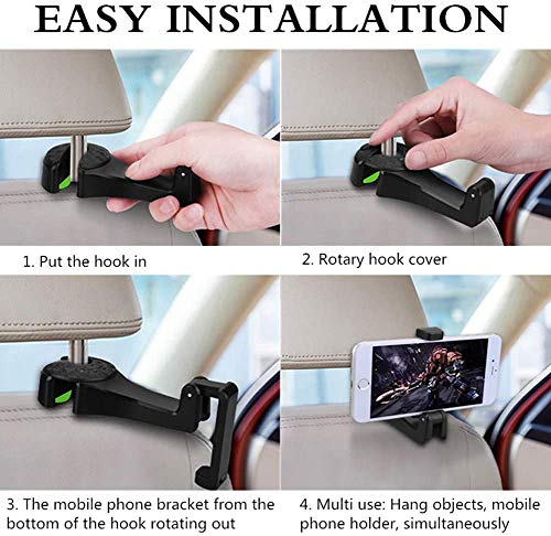 Image of Universal Rotational Dashboard Car Holder | Mobile Stand | Strong Grip | Supports Portrait & Landscape Mode (Car Backseat Phone Holder)