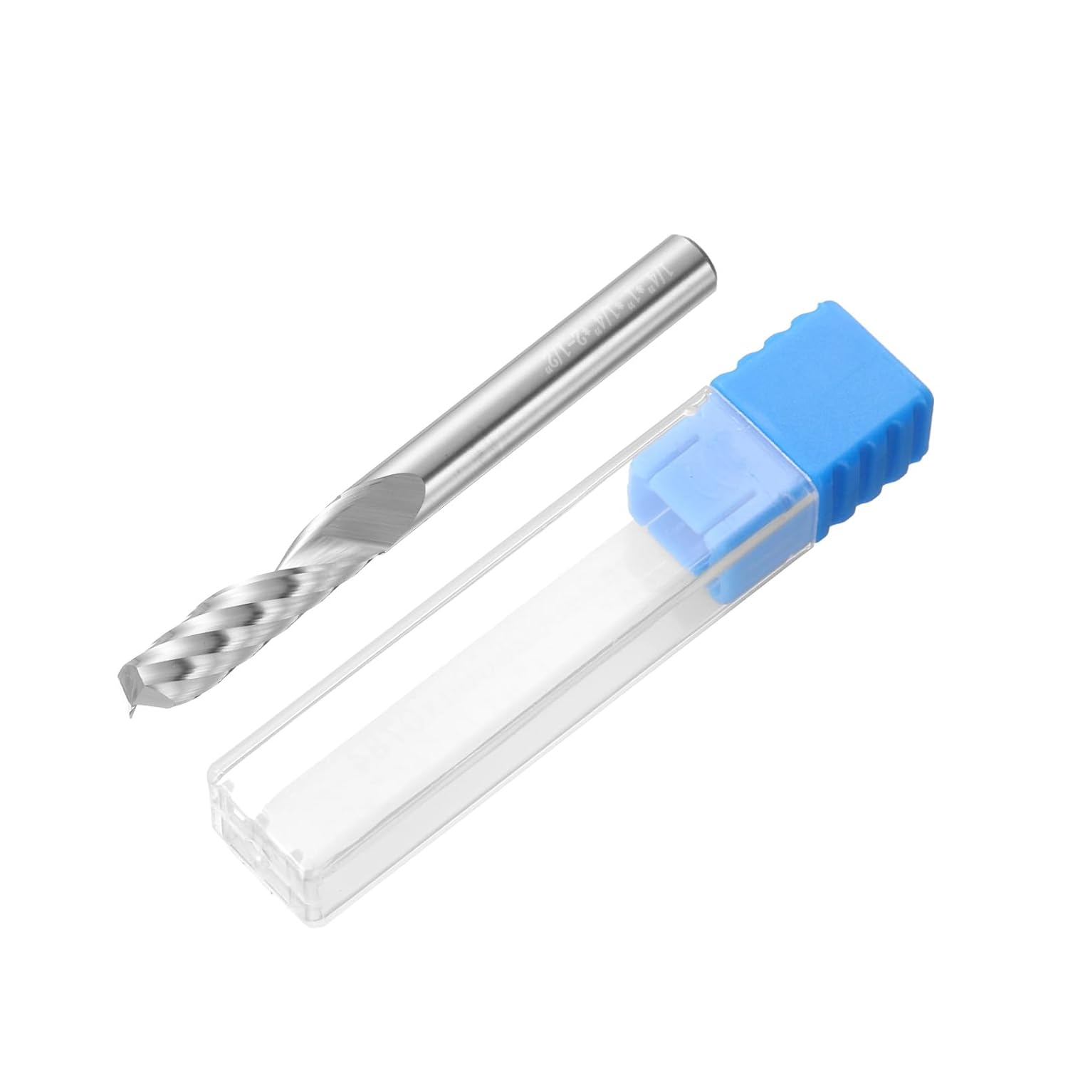 HARFINGTON Spiral Router Bit 1/4" Cut Dia 1/4" Shank Up Cut Solid Carbide 1 Flute CNC End Mill Milling Bits for Wood Plastic Soft Metal (1" Cut Length 2-1/2" Long)