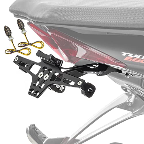 Support de plaque + clignotants rigides contre les vibrations du Scrambler NH7