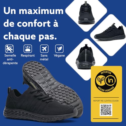 Shoes for Crews Everlight ECO Basket Homme, Antidérapante, Confortable – vue 6