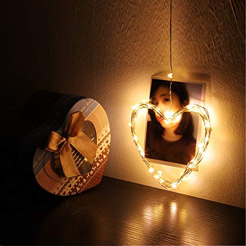 Image of RUICHEN USB Fairy Lights 66 Ft 200 LED Twinkle Lights with ON /Off Switch, Waterproof Silver Wire String Firefly Lights for Christmas Party Wedding Bedroom Table Decoration (Warm White)