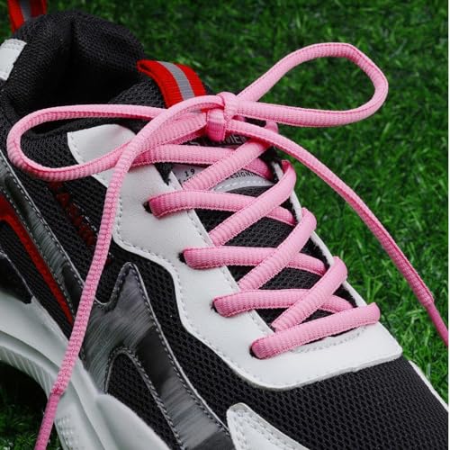 Image of 2 Pairs Oval Athletic Shoelaces 33 Colors 1 /4 inch Half Round Shoe Laces for Sneakers