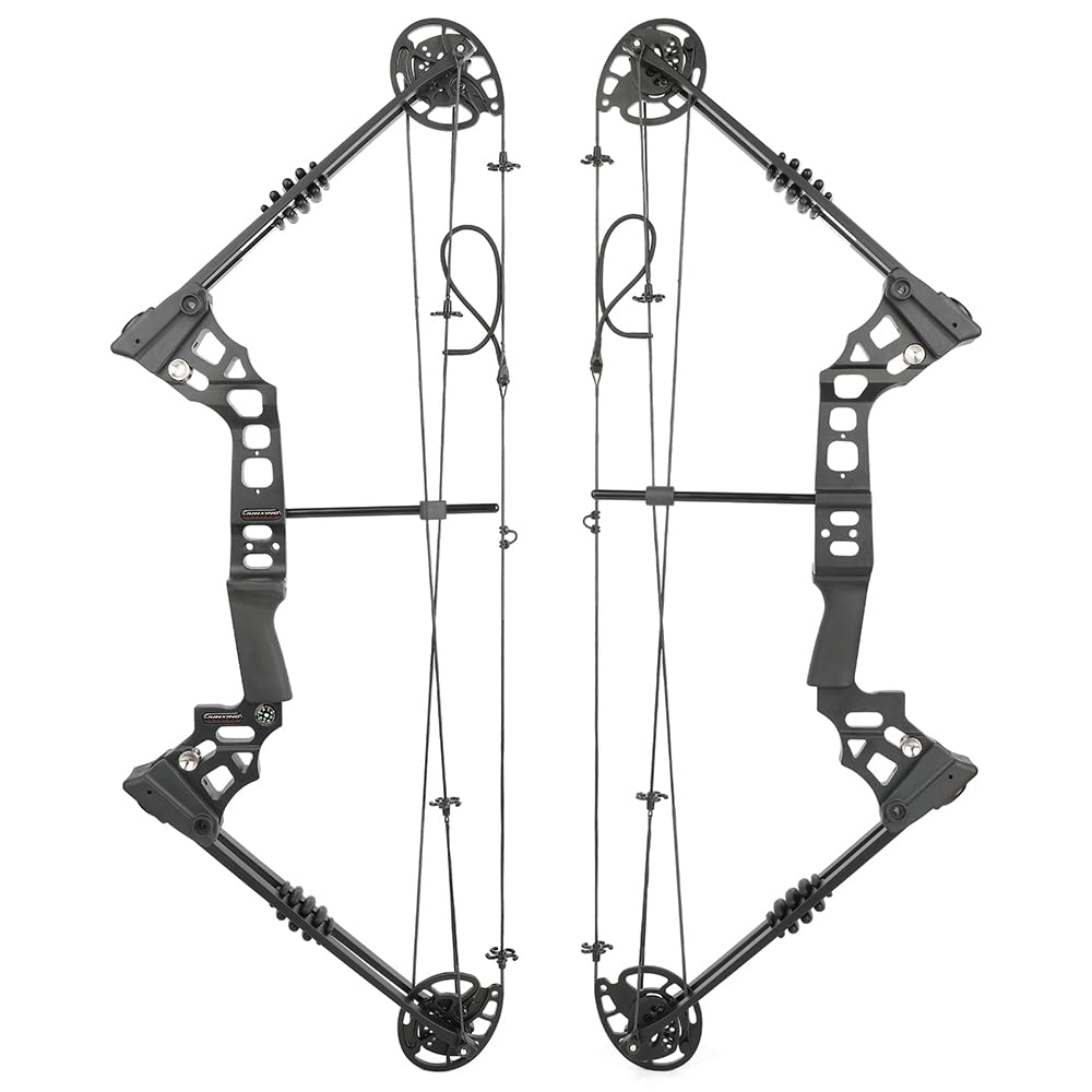 Compoundbogen Set 20-70 LBS Einstellbar, 320 FPS Jagd- und Sportbogen mit Pfeilen, Für Rechtshänder Erwachsene und Jugendliche