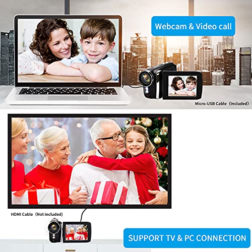 Video Camera Camcorder for Kids Full HD 1080P 30FPS 36.0MP Digital Cameras Recorder for YouTube TikTok 2.8 Inch 270… - Image 5