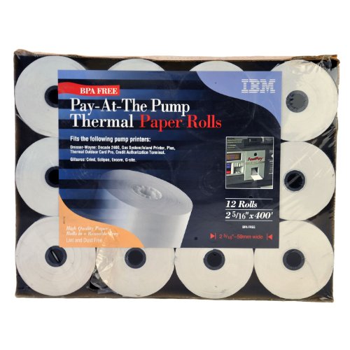 IBM Pay-at-the Pump Thermal Paper Rolls - 12 Count