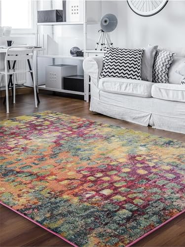 benuta Alfombra Vintage CASA Multicolor, 120 x 170 cm, para salón, Dormitorio y Pasillo, fácil de Limpiar, Apta para calefacción por Suelo Radiante