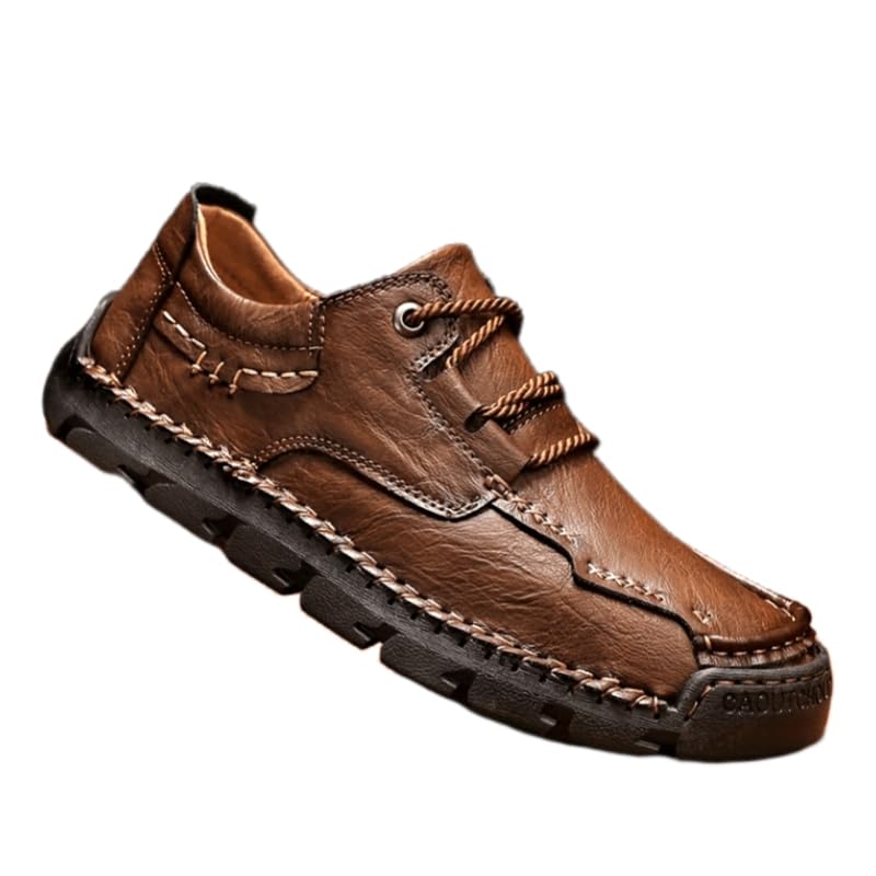 Casual Men's Shoes, Thick-Soled Stitched, Trendy lace-up Low-top Loafers are Fashionable and Suitable for Daily Casual wear in Work and Business Occasions.