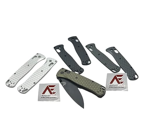 August Engineering Ae-1102 Honeycomb Scales For Benchmade Bugout Folding Knife 535 Precision Machined 6061 Aluminum Anodized Finish (Black) #TOP2