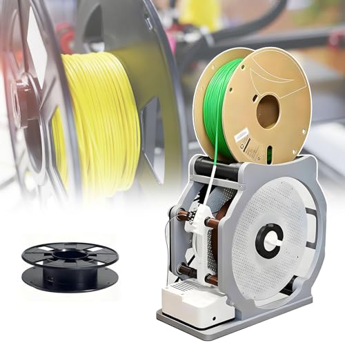 levigationlu 3D Industrial Filament Respooler, Electric Spool Rewinder with Smart Start and Stop, Wrap Neatly Without Tangling, for 1kg Spools, Universal Wire, Welding Thread Winder