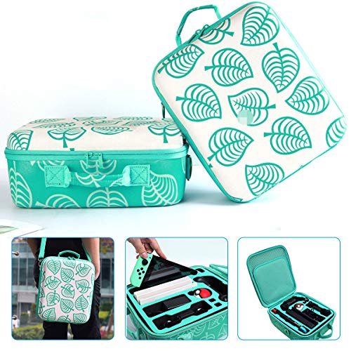 ELEWELT - Funda protectora para Nintendo Switch [for Animal New Horizons Edition] Protective Portable Slim Travel Cover Storage Bag for Jon-Con NS Controller