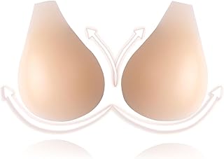 Gesponserte Anzeige – mhinese Klebe BHS für Frauen, Wiederverwendbare Klebe BH Push Up Invisible Bra - TräGerloser Silikon...
