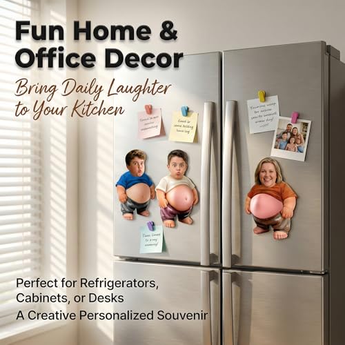 Imán de refrigerador personalizado con vientre suave y acrílico miniatura 5