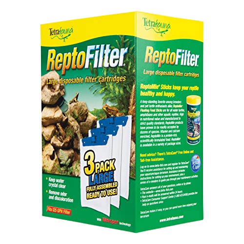 Image of Tetra ReptoFilter Large Filter Cartridges for Terrariums, Fits TetraFauna ReptoFilter 50 gal, 3 Count (Pack of 2)