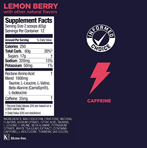 Gu Energy Roctane Ultra Endurance Energy Drink Mix, Lemon Berry, 1.72 Lb. Canister (12 Servings) #TOP5