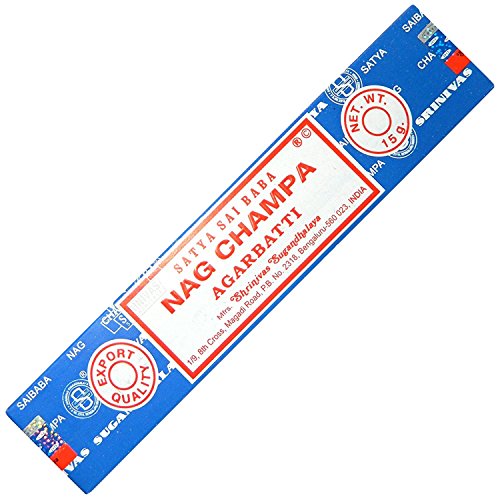 Incienso Satya Sai Baba Nag Champa Agarbatti 15 g Nagchampa 1er, 3, 6, 12, azul