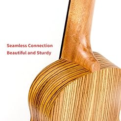 Kmise Ukulélé soprano pour débutants et adultes en bois de zébré 53,3 cm Kit ukalalalélé avec sac de transport et cordon - Les Beatles, Paul McCartney, John Lennon, RIngo Starr, George Harrison Kmise Ukulélé soprano pour débutants et adultes en bois de zébré 53,3 cm Kit ukalalalélé avec sac de transport et cordon – Image 6