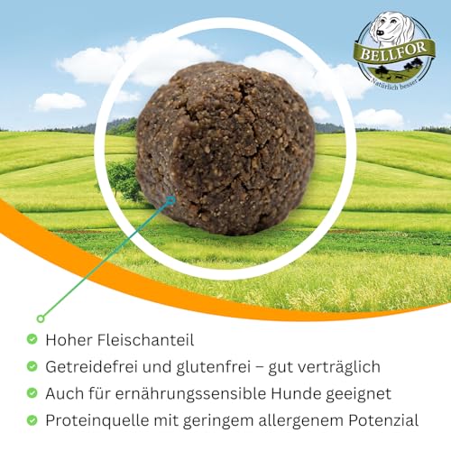 Bellfor Heide-Schmaus Mini Getreidefreies Hundetrockenfutter mit Lamm und Kaninchen 2,5 kg - für kleine Hunderassen mit hoher Verdaulichkeit ohne tierische Nebenerzeugnisse