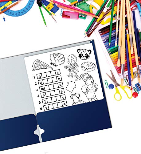 Two-Pocket-Portfolio-Folders-50-Pack-Blue-Letter-Size-Paper-Folders-by-Better-Office-Products-50-Pieces-Blue