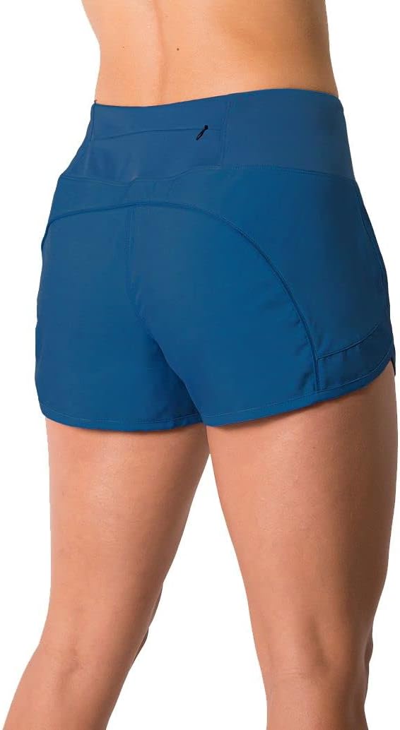 Tough Mode Womens 3" Lightweight Running WOD Volleyball Shorts Workout Mesh Liner Zip Pocket