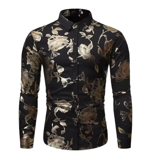 Chemises pour fête mariage club homme ajustée rose dorée