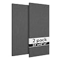 Olanglab Acoustic Panels 2 Pack, 48''x24'' Large Sound Panels, Fabric Wrapped Sound Proof Foam Panels for Walls, Sound Absorbing Panels for Recording Studio Acoustical Treatments (Dark Gray)