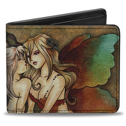 Buckle-Down Men's Standard PU Bifold Wallet-TJ-Fairies, Multicolor, 4.0