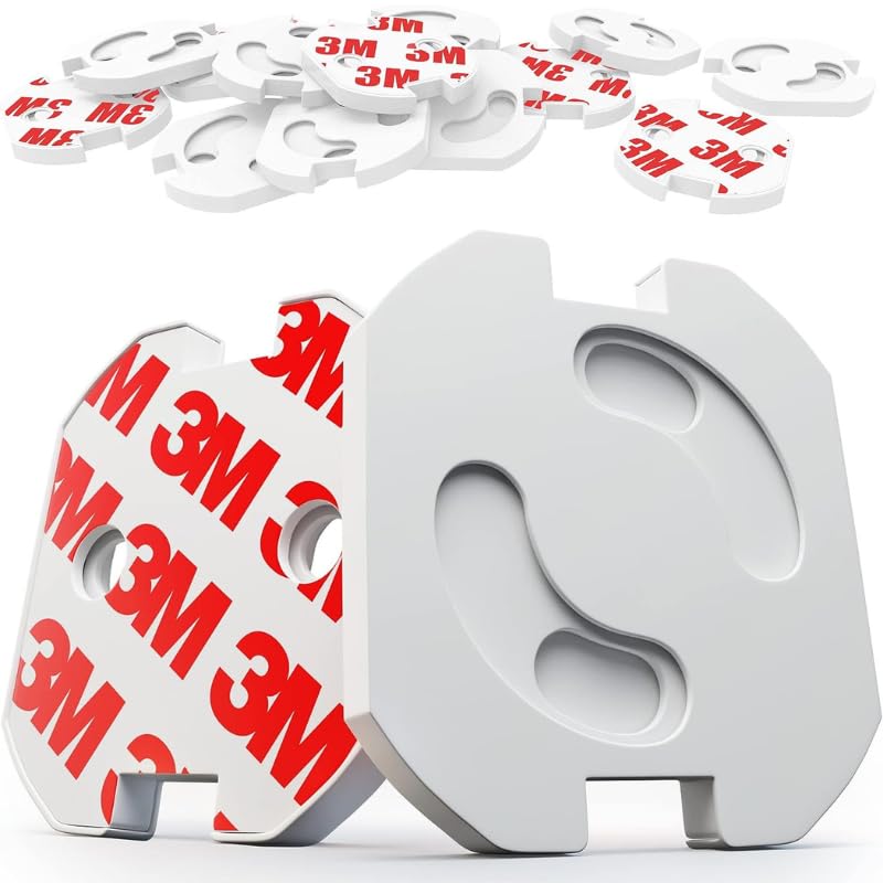 HOMYBABY® [x20] Protectores Enchufes para Bebes - Certificación Europea CE - Mecanismo Giro + Adhesivo 3M - Tapas Enchufes Bebe - Protege y Cubre Enchufes Bebe - Proteccion Seguridad Infantil Hogar