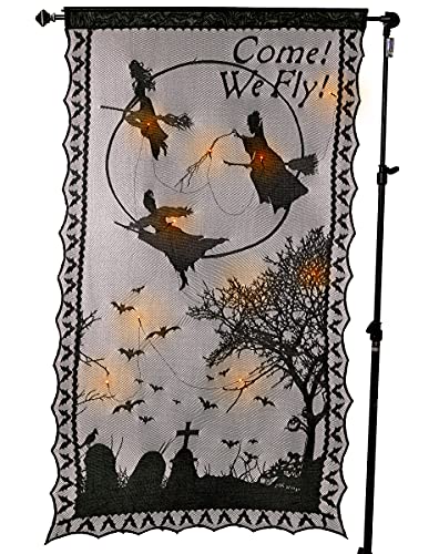 Spirit Halloween Painel de renda iluminado Hocus Pocus | Oficialmente licenciado | Decoração de Hall