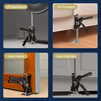 Hand Lifting Jack Tool Labor Saving Arm Jack for Installing Windows or Doors, Lifting Furniture, or Wall Tile Positioning Woodworking Tools by Kings County Tools