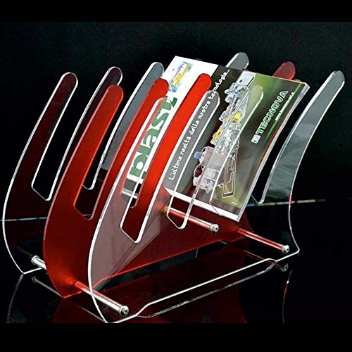 Revistero de plexiglás transparente para decorar salones modernos 2