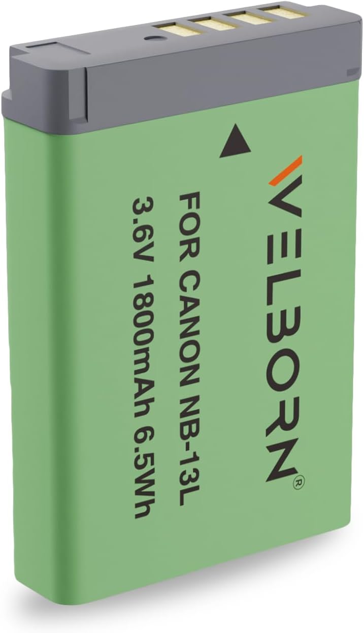 WELBORN NB13L Rechargeable Battery Pack Compatible with Canon Power Shot G5X G5X Mark II G6 G7 G7X G7X Mark II G7X Mark III G9 G9X G9X Mark II | Power Shot N100 SX620 HS SX720HS SX730 HS SX740 HS