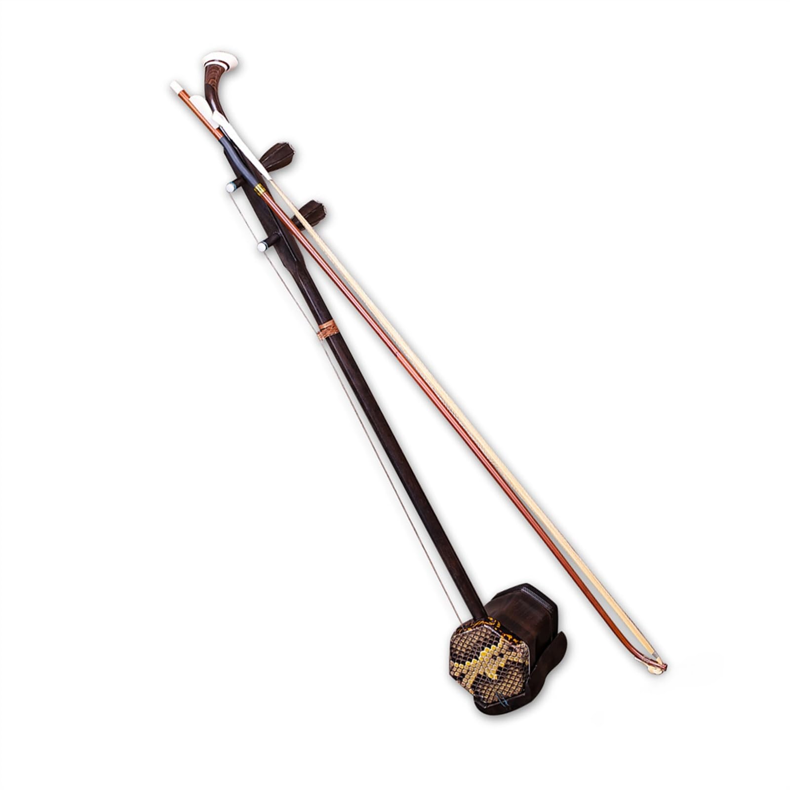 Arco Erhu Elegante In Legno Nero Per Artisti E Appassionati - Accessorio Strumento Musicale Cinese - Foto 7