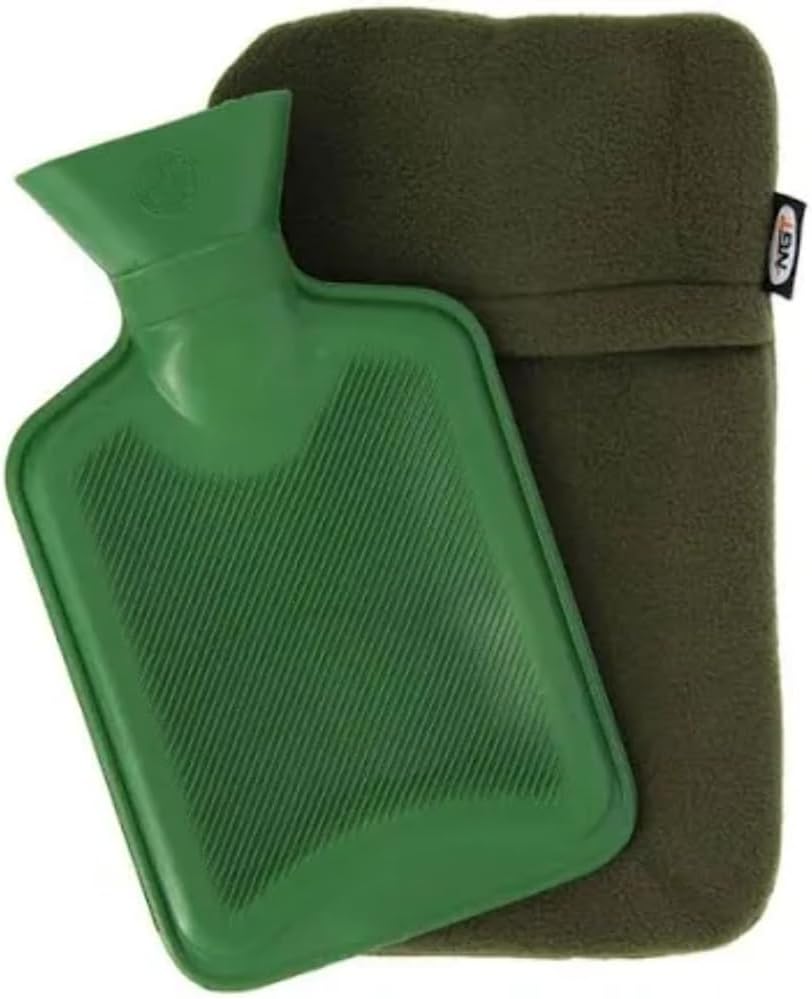 Next Generation Tackle NGT Hot Water Bottle - 1L Capacity with Fleece Lined Casing - Very Cosy!