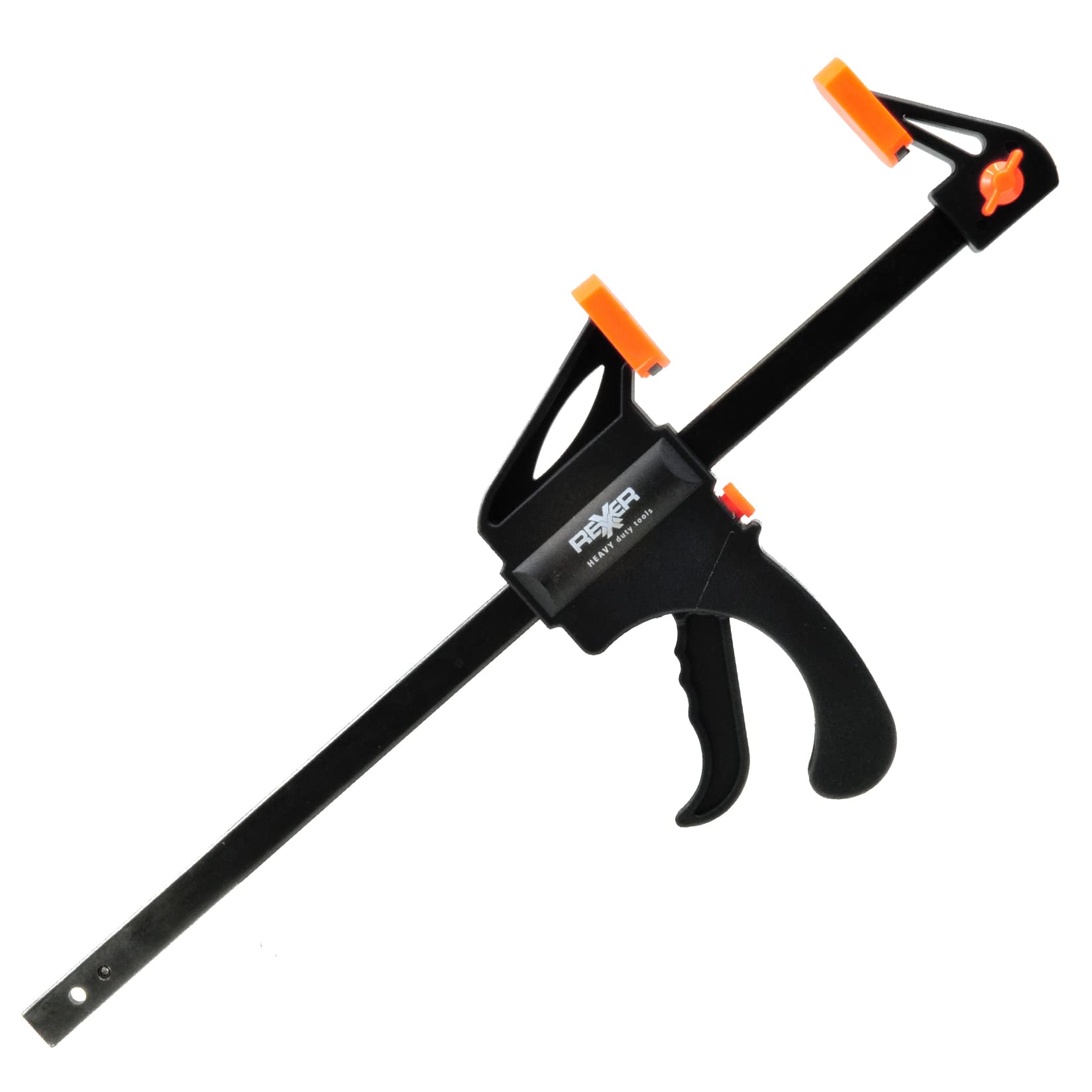 Rexxer zestaw 4 zacisków jednoręcznych i zacisków szybkomocujących do zaciskania i napinania 300 mm x 63 mm | zaciski śrubowe do prac z drewna, rzemiosła | rozpiętość szczęki: 300 mm