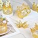 Crown Cake Topper Mini Gold Crown for Flower Bouquets Glittering Metal Queen Crowns for Women Girl Lady Bridal Wedding Vintage Cake Decoration for Mothers Day Baby Shower Birthday Party 9 Style