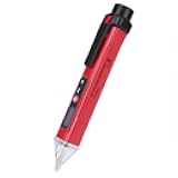 Walfront AC12‑1000V Digital Voltage Detector Non‑ Voltage Tester Pen Type Circuit Tester Testing Tool Flashlight Low Battery Indicator(Red + Black)